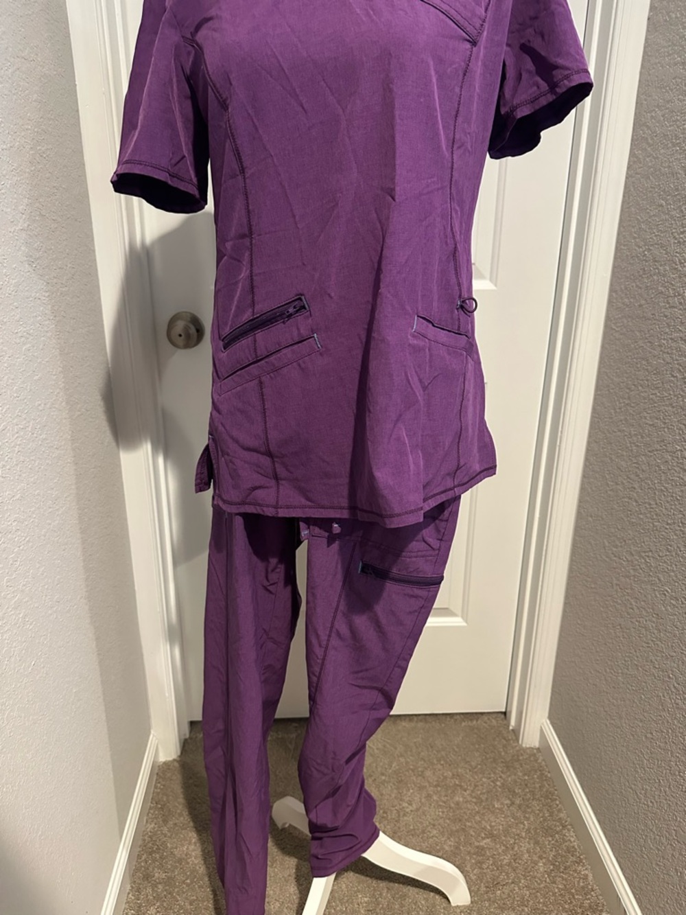 ScrubStar Performance Scrub Set – Purple – Women’s Small – Top + Pants